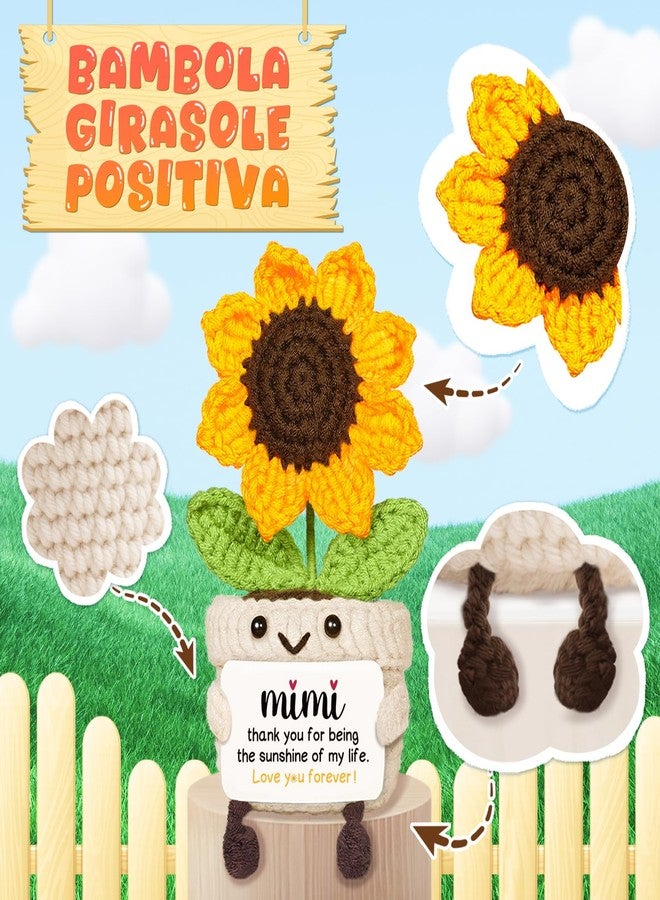 AceThrills Mimi Gifts - Handmade Crochet Funny Cute Sunflower, Gifts for Mimi from Grandchildren, Present for Mimi on Birthday Christmas Mother's Day - Image 3
